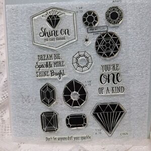 My Acrylix Close To My Heart Shine On Stamp Set Diamonds Gems‎
